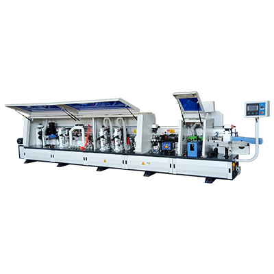 Fully automatic edge banding machine with pre-milling and contour tracking