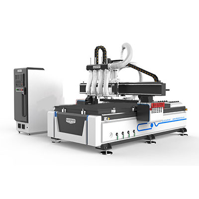 Multi-head CNC Router with 4 Spindles
